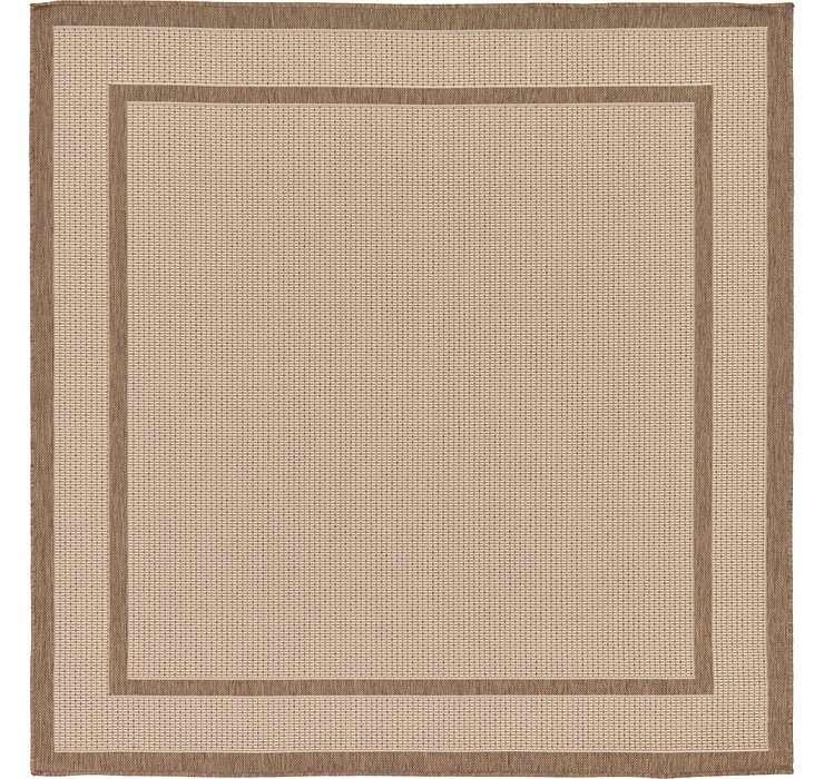 6' x 6' Outdoor Border Square Rug