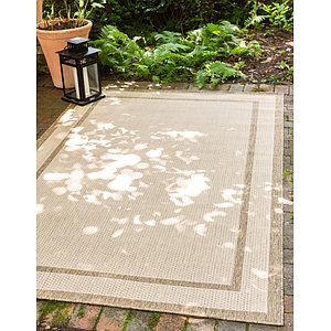 Unique Loom 3' 3 x 5' Outdoor Border Rug