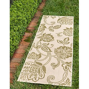 Unique Loom 2' 2 x 6' Outdoor Botanical Runne...