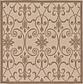 6' x 6' Outdoor Botanical Square Rug thumbnail