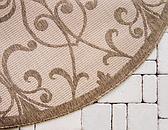 6' x 6' Outdoor Botanical Round Rug thumbnail