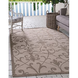 7' x 10' Outdoor Botanical Rug