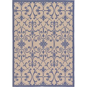 Unique Loom 7' x 10' Outdoor Botanical Rug