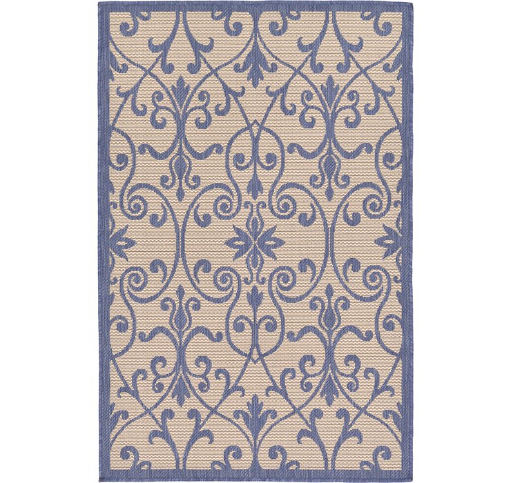 3' 3 x 5' Outdoor Botanical Rug