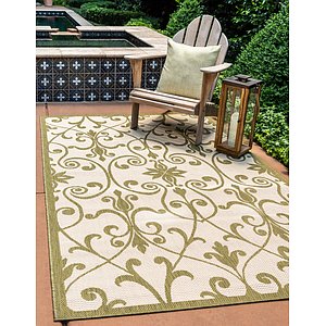 Unique Loom 6' x 9' Outdoor Botanical Rug