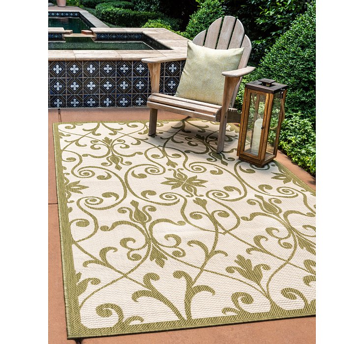 6' x 9' Outdoor Botanical Rug
