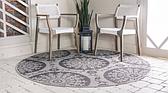 6' x 6' Outdoor Botanical Round Rug thumbnail
