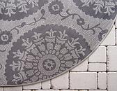 6' x 6' Outdoor Botanical Round Rug thumbnail