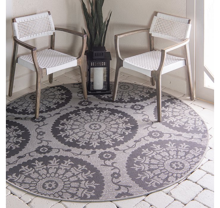 6' x 6' Outdoor Botanical Round...