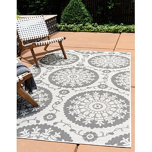Unique Loom 3' 3 x 5' Outdoor Botanical Rug
