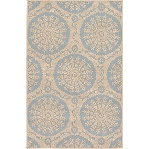 Unique Loom 3' 3 x 5' Outdoor Botanical Rug
