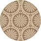 6' x 6' Outdoor Botanical Round Rug thumbnail