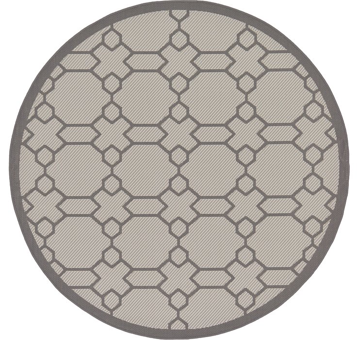 183cm x 183cm Outdoor Trellis Round Rug