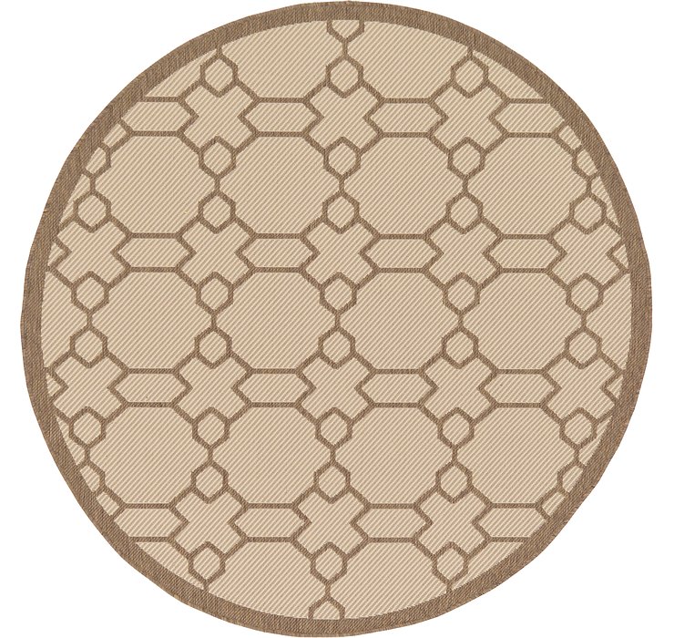 6' x 6' Outdoor Lattice Round Rug