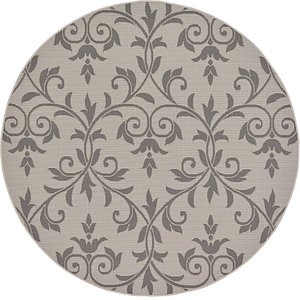 Unique Loom 6' x 6' Outdoor Botanical Round...
