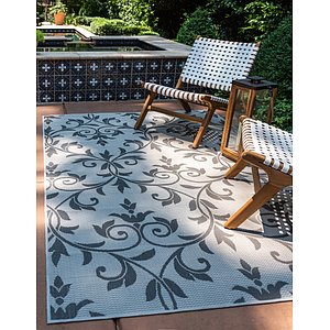 Unique Loom 5' 3 x 8' Outdoor Botanical Rug