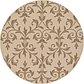 Unique Loom 6' x 6' Outdoor Botanical Round Rug thumbnail image 1