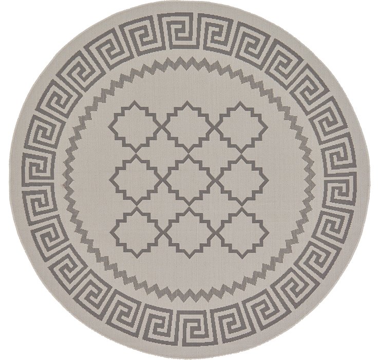 6' x 6' Outdoor Trellis Round Rug
