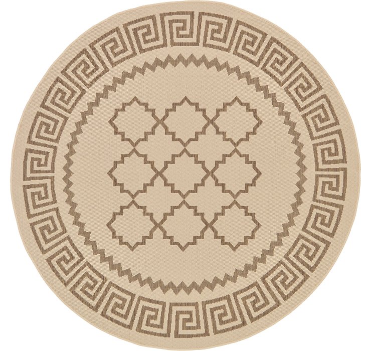 6' x 6' Outdoor Trellis Round Rug