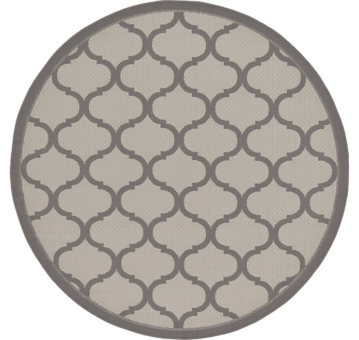 6' x 6' Outdoor Trellis Round Rug