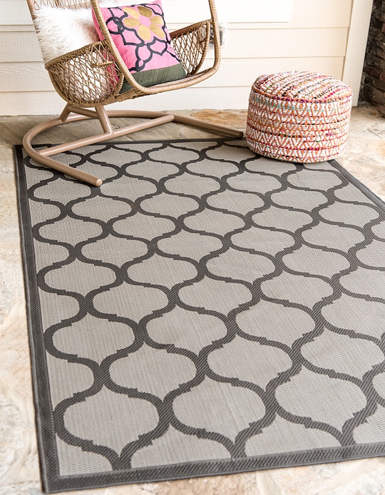 Gray 3' 3 x 5' Outdoor Rug Area Rugs Rugs.ca