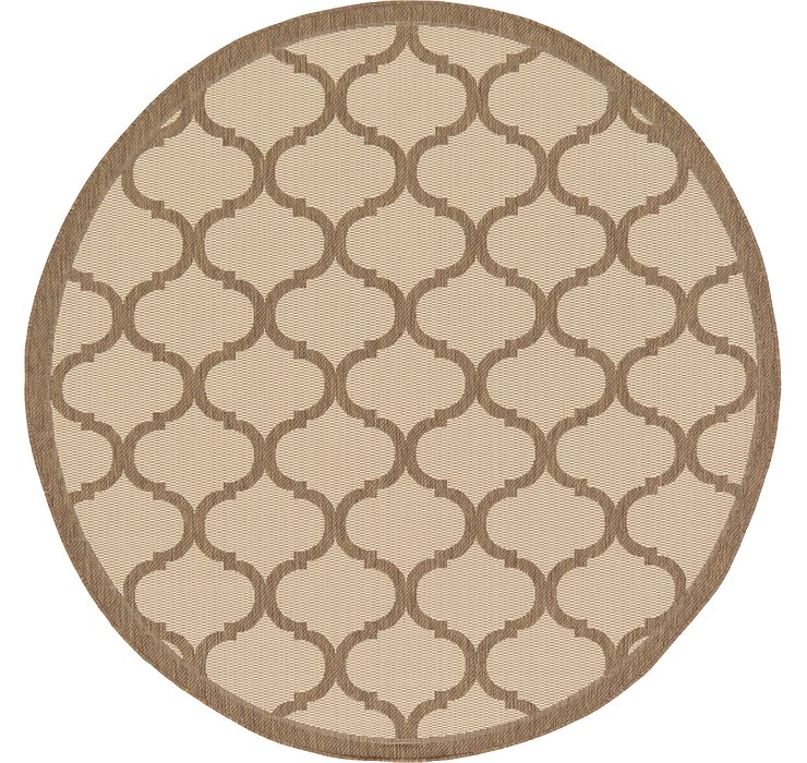 6' x 6' Outdoor Trellis Round Rug