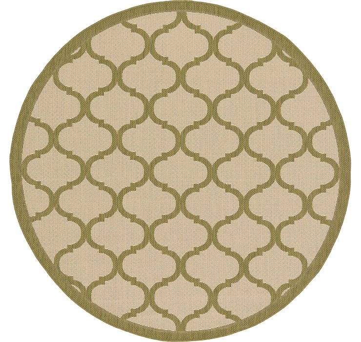 6' x 6' Outdoor Trellis Round Rug