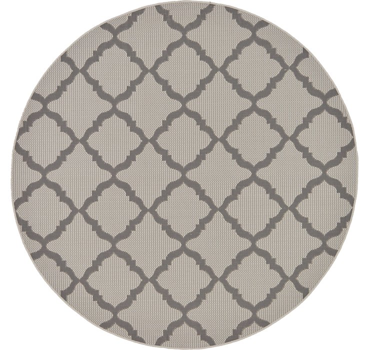 6' x 6' Outdoor Trellis Round Rug