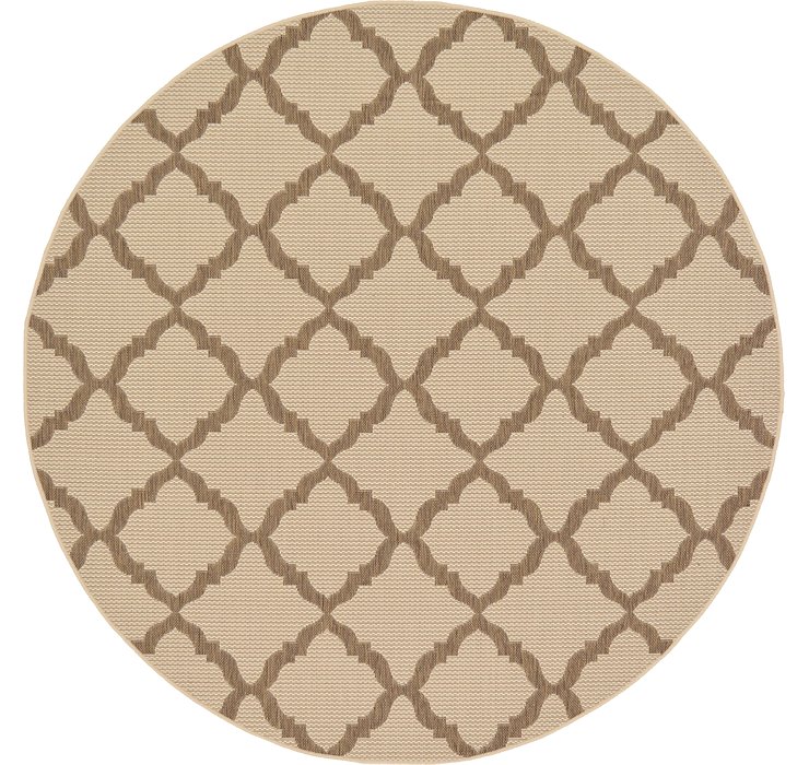 183cm x 183cm Outdoor Trellis Round Rug