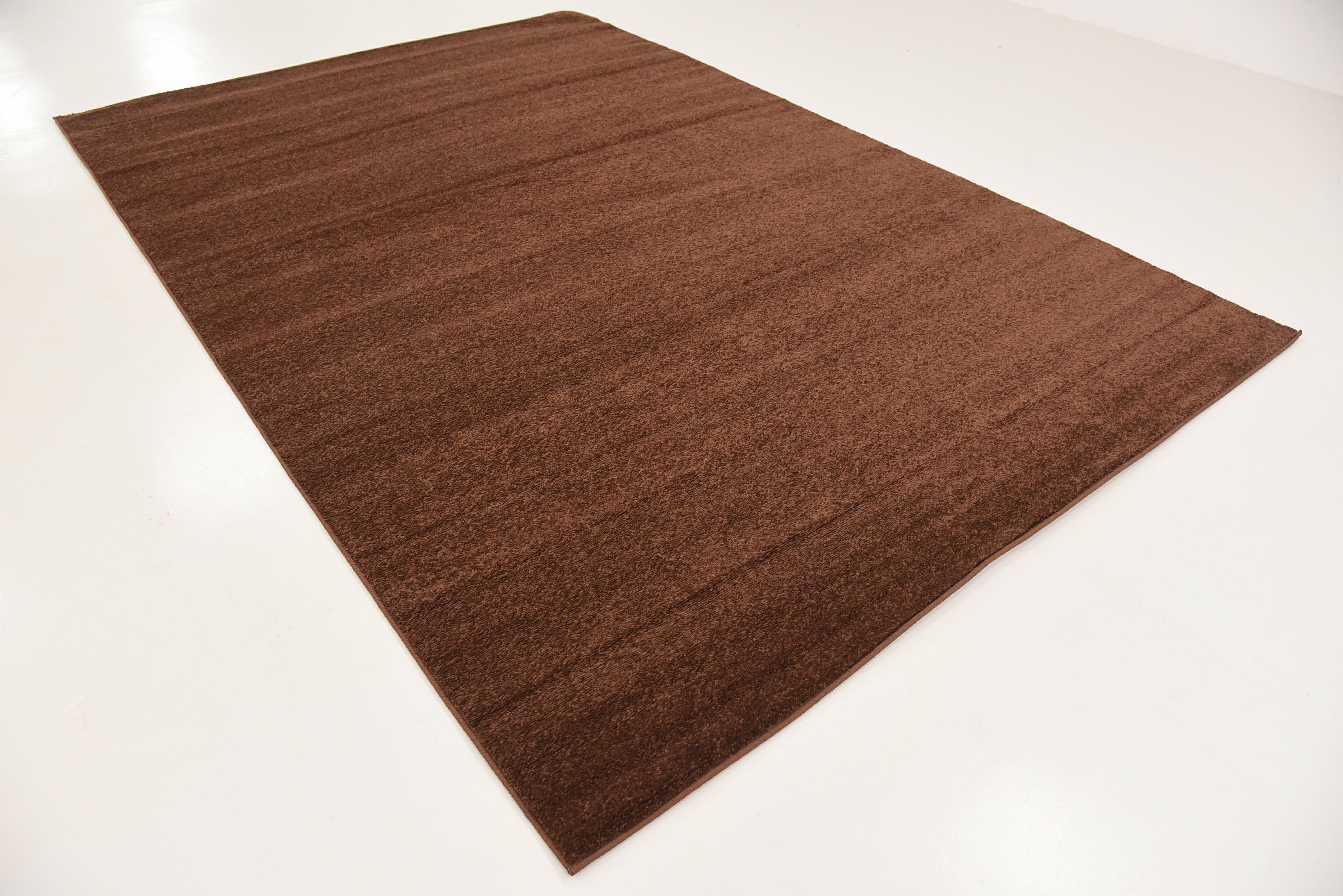 Brown 6' 7 x 9' 10 Solid Basic Rug Area Rugs eSaleRugs