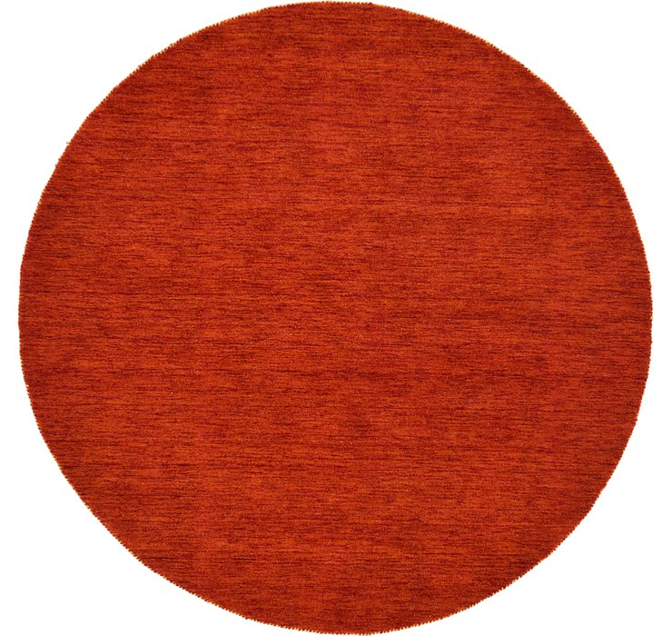 6' 7 x 6' 7 Solid Gabbeh Round Rug