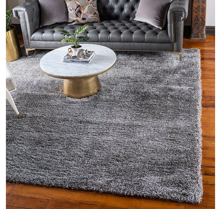 8' x 8' Luxe Solid Shag Square ...