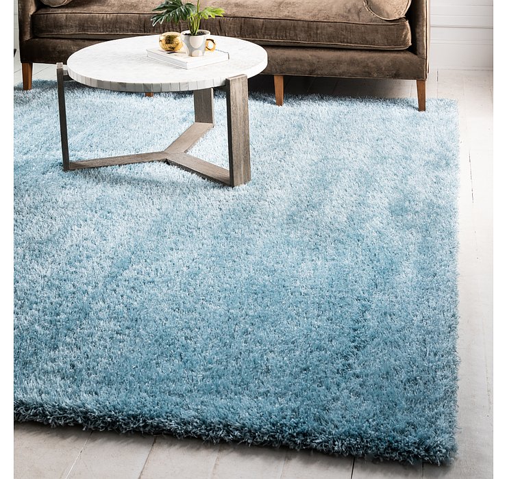 8' x 8' Luxury Solid Shag Squar...