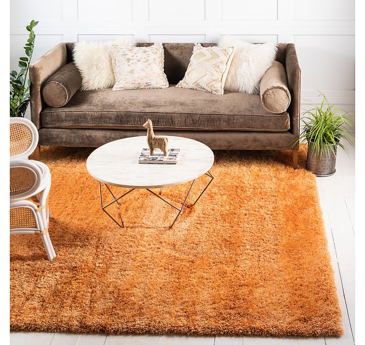 8' x 8' Luxe Solid Shag Square ...