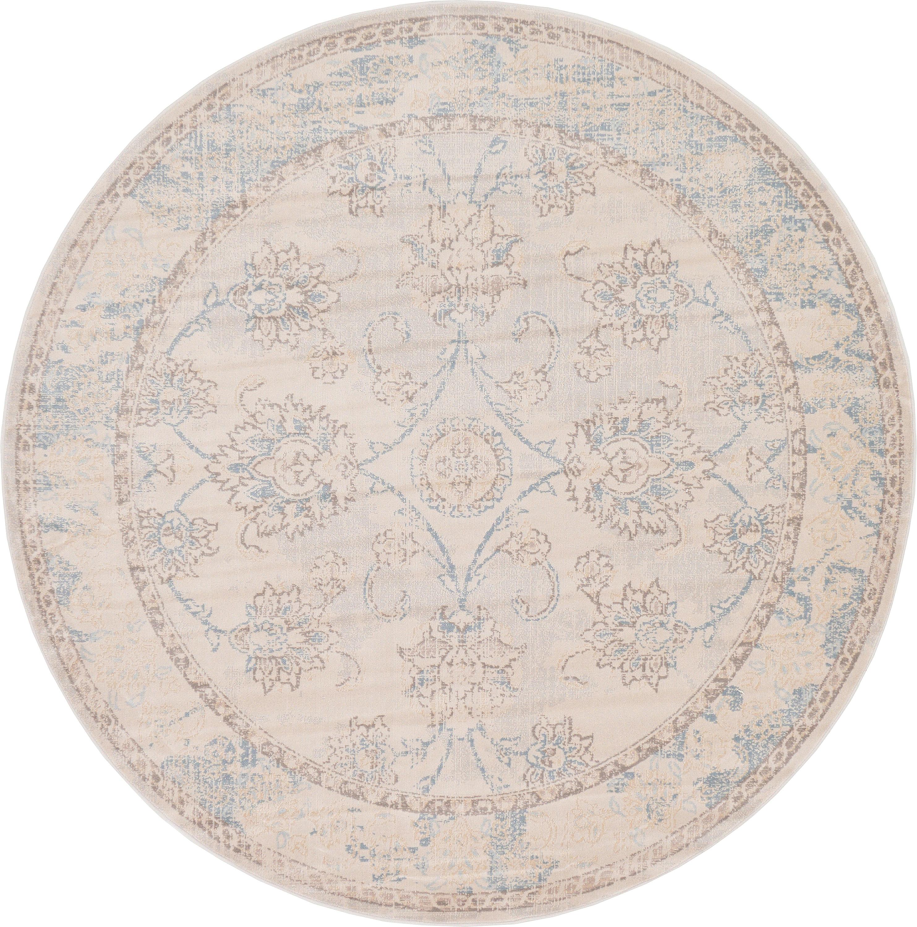 Beige 6' x 6' Restoration Round Rug eSaleRugs