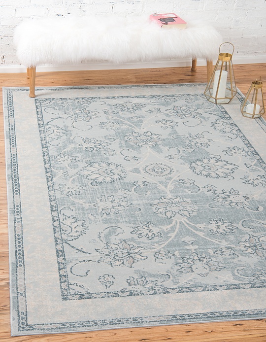 Light Blue 100cm x 160cm Restoration Rug Area Rugs AU Rugs