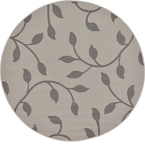Unique Loom 6' x 6' Outdoor Botanical Round...