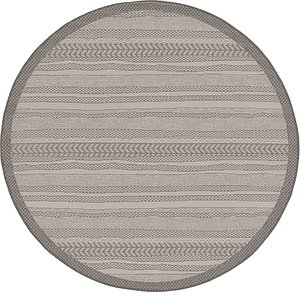 Unique Loom 6' x 6' Outdoor Border Round Rug