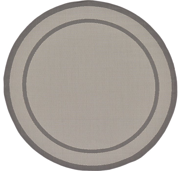 6' x 6' Outdoor Border Round Rug