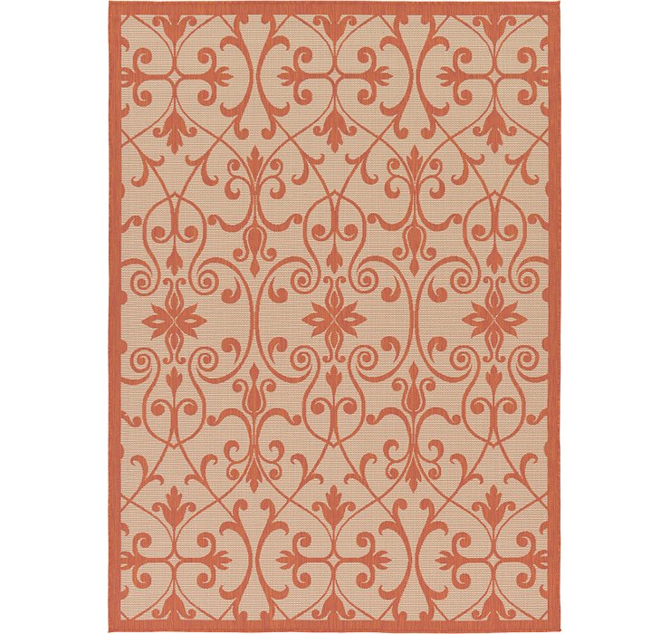 7' x 10' Outdoor Botanical Rug