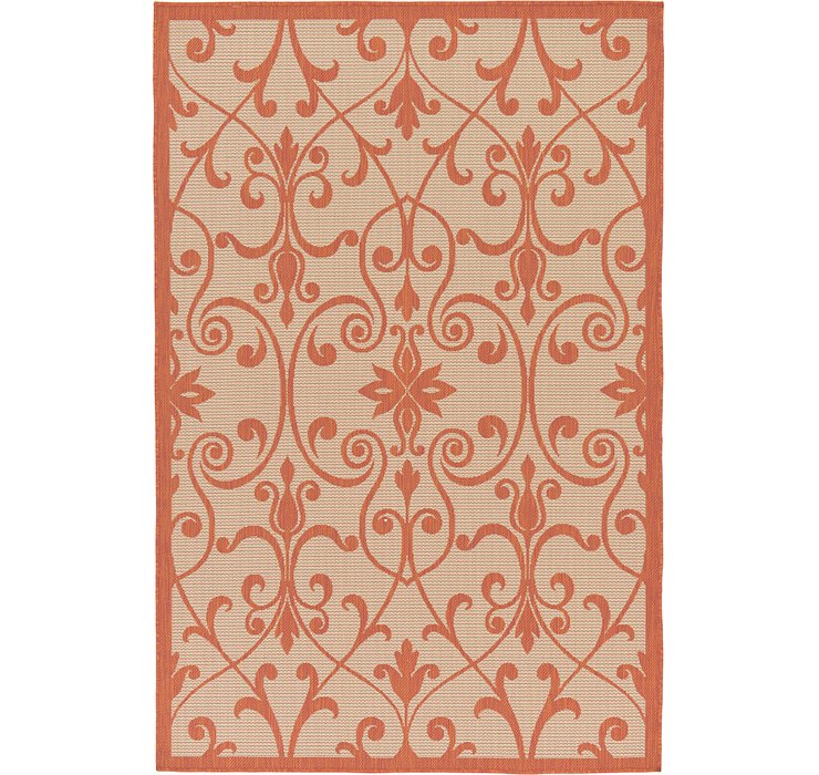 5' 3 x 8' Outdoor Botanical Rug