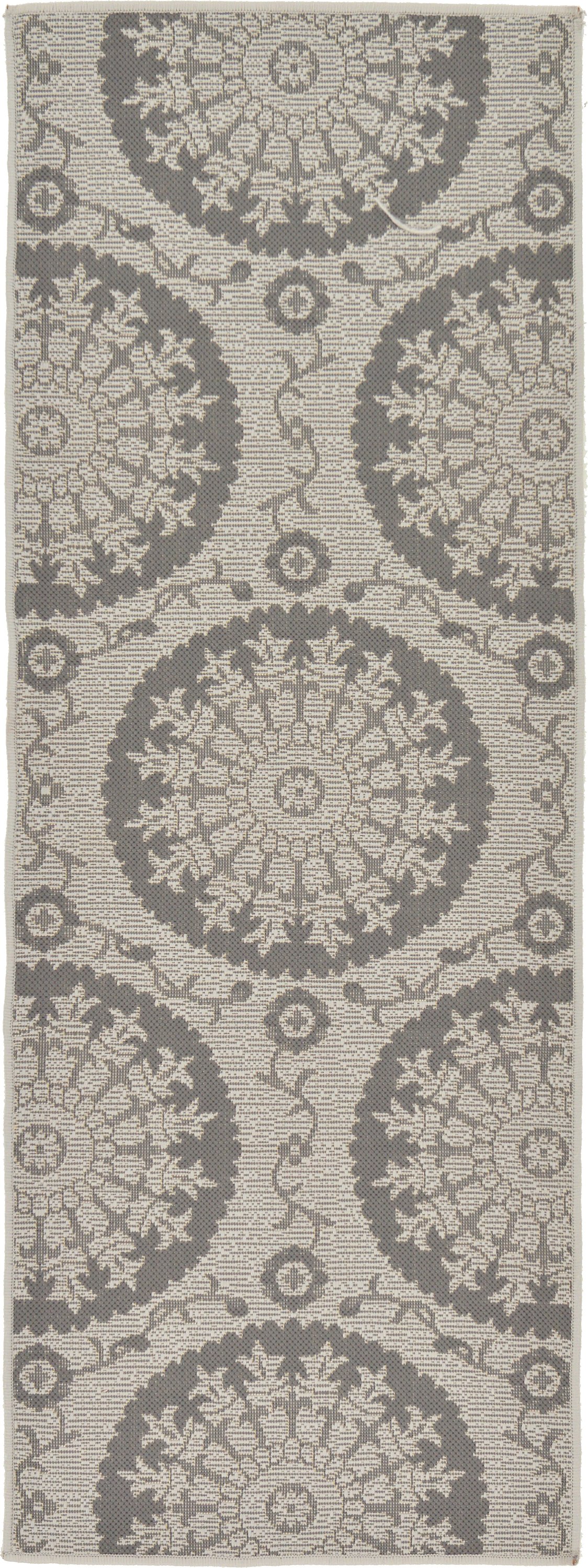 Gray 2' 2 x 6' Outdoor Botanical Runner Rug | Area Rugs | Rugs.com