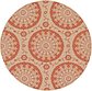 Unique Loom 6' x 6' Outdoor Botanical Round Rug thumbnail image 1