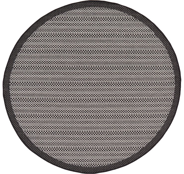 6' x 6' Outdoor Border Round Rug