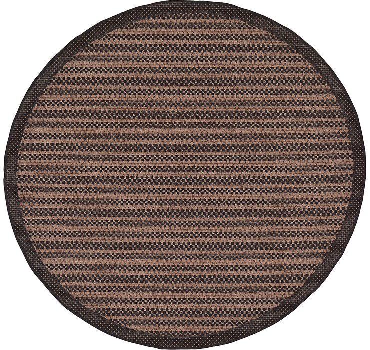 6' x 6' Outdoor Border Round Rug