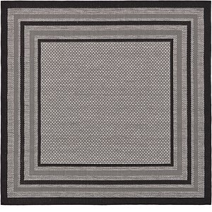 Unique Loom 6' x 6' Outdoor Border Square Rug
