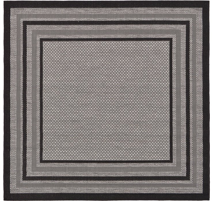 6' x 6' Outdoor Border Square Rug