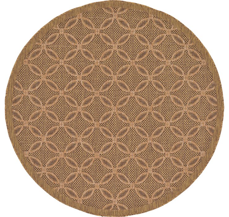 6' x 6' Outdoor Lattice Round Rug