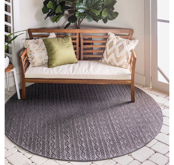 6' x 6' Outdoor Modern Round Rug
