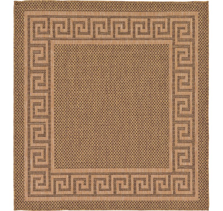 6' x 6' Outdoor Border Square Rug
